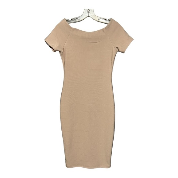 Fashion Nova Cowl Neck BodyCon Dress Midi Bandage Zipper Clubwear Small Pink - Picture 6 of 9